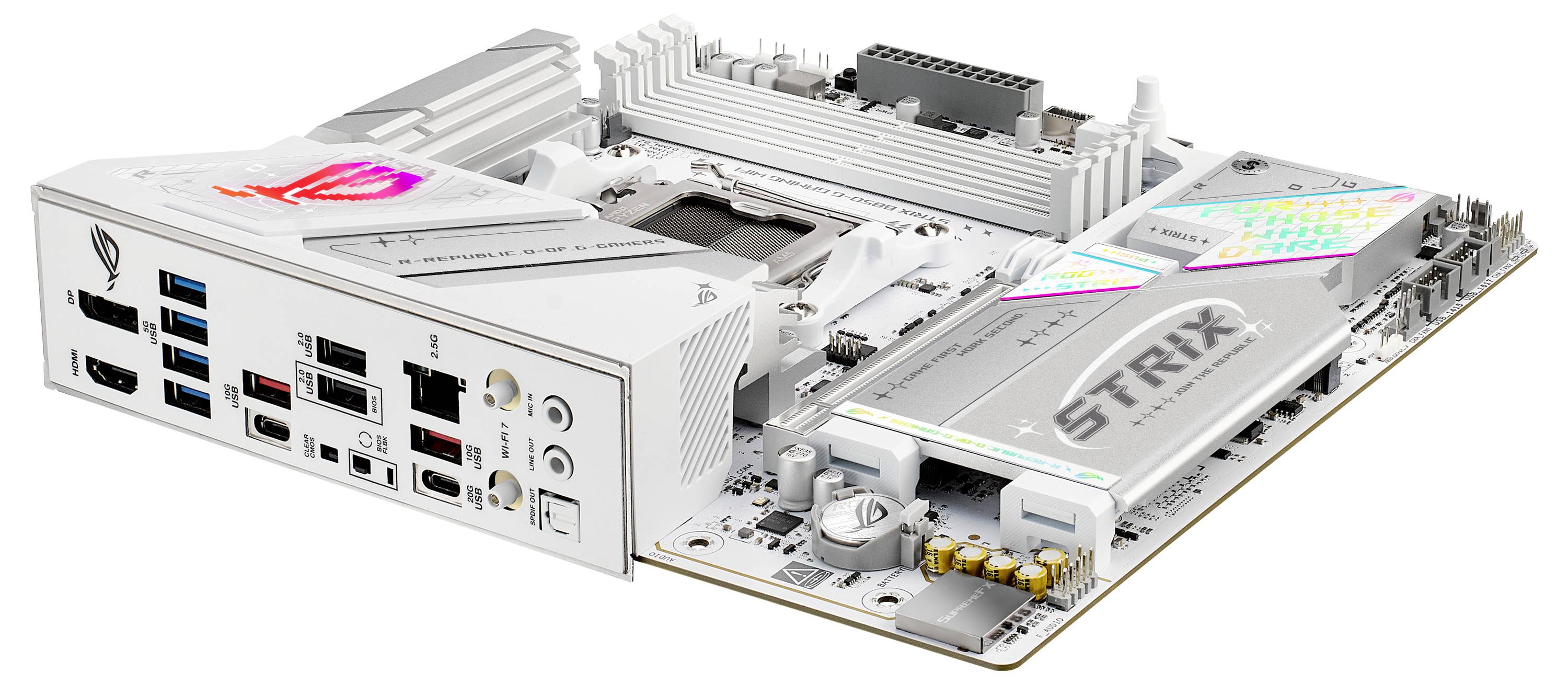 Asus ROG STRIX B850-G Carte mère Socket (PC) AMD® AM5 Facteur de forme (détails) Micro-ATX Chipset de la carte mère AMD®-3