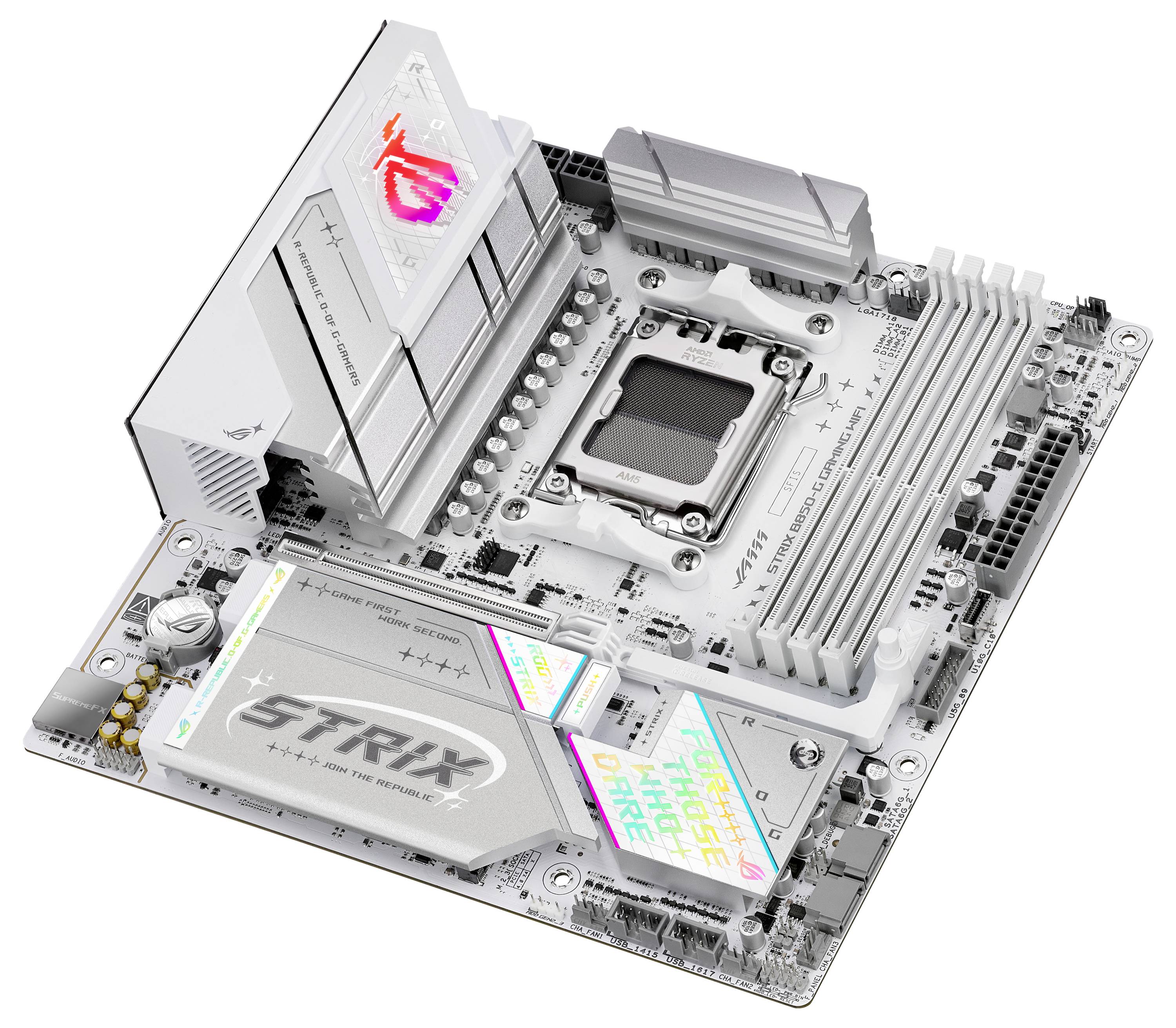 Asus ROG STRIX B850-G Carte mère Socket (PC) AMD® AM5 Facteur de forme (détails) Micro-ATX Chipset de la carte mère AMD®-12