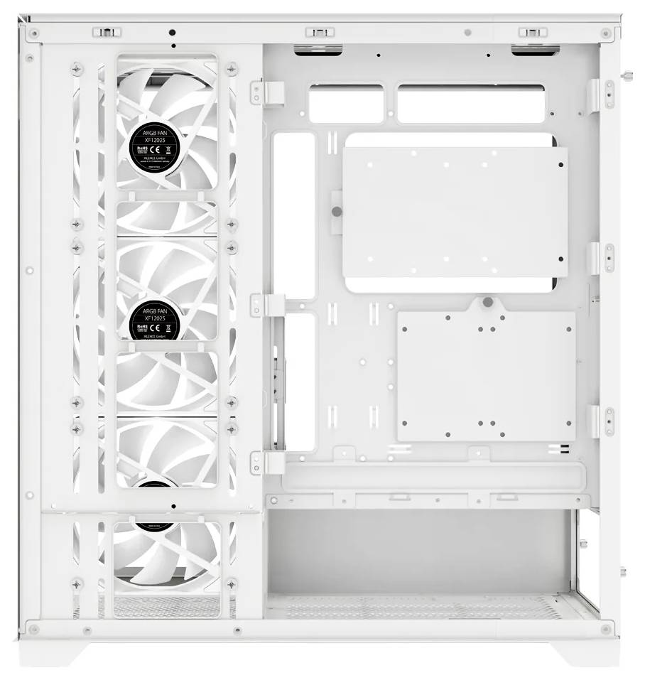 Tour midi Xilence Gleam Boîtier PC blanc fenêtre latérale-7