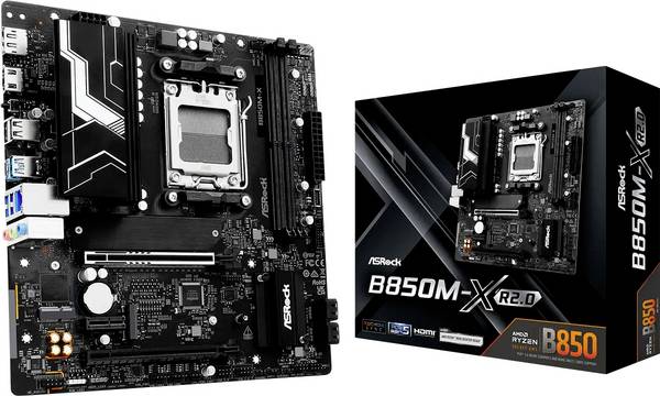 ASRock B850M-X Carte mère Socket (PC) AMD® AM5 Facteur de forme (détails) Micro-ATX Chipset de la carte mère AMD® B850