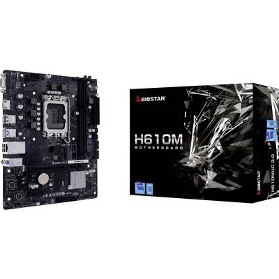 BioStar H610MHC Carte mère Socket (PC) Intel® 1700 Facteur de forme (détails) Micro-ATX Chipset de la carte mère Intel® -0