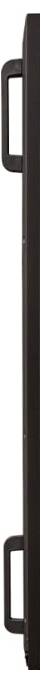 Une barre noire étroite et verticale avec deux poignées dépassant de chaque côté.