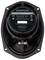 Haut-parleurs Kenwood de la série KFC-PS6997, puissance maximale de 720 watts, 150 watts RMS, impédance de 4 ohms, forme ovale, vue arrière.