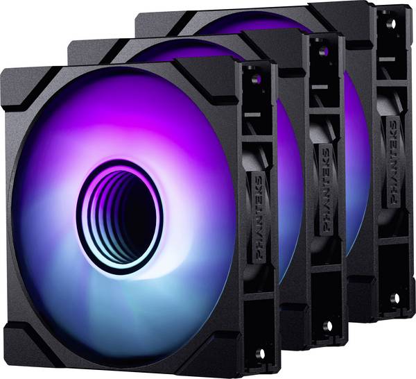 Phanteks PH-F120M25_G2_DBK01_3P Ventilateur pour PC multicolore (l x H x P) 120 x 25 x 120 mm