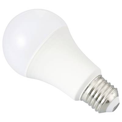Une ampoule LED blanche avec une base à vis standard, adaptée à l'éclairage général.