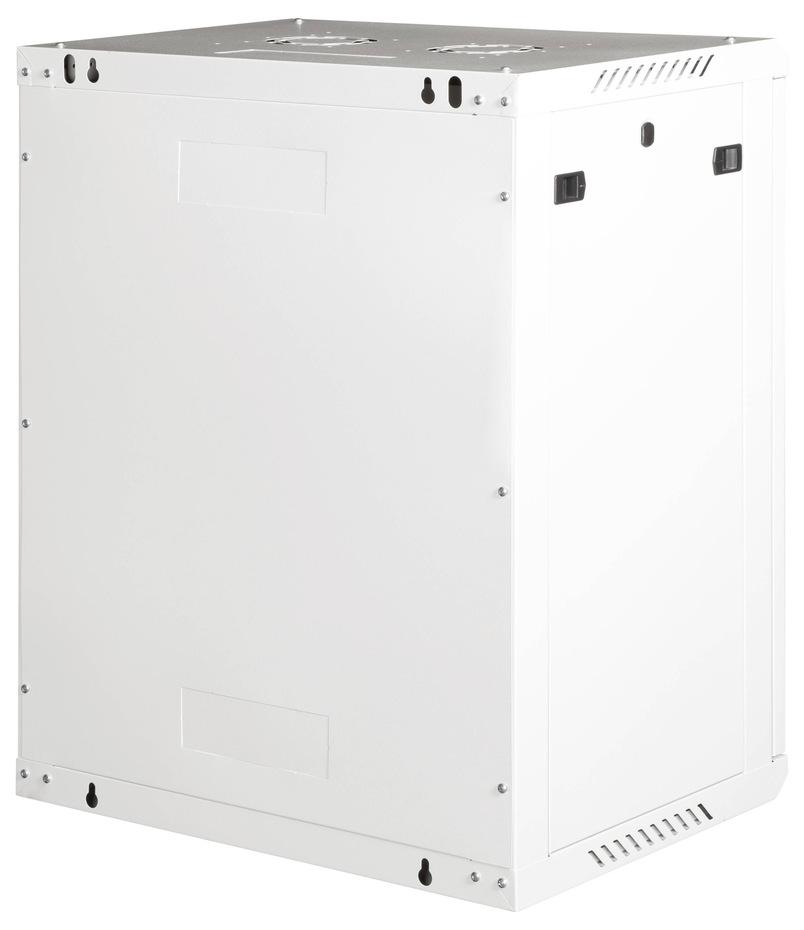 Une grande armoire de rangement rectangulaire en métal blanc, dotée de fentes de ventilation sur les côtés et présentant une conception robuste, adaptée à une utilisation industrielle.