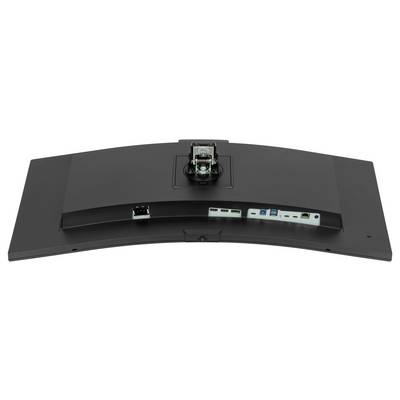 Dos d'un moniteur avec plusieurs connexions, dont HDMI, DisplayPort, USB et port réseau.