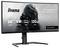 Un moniteur gaming incurvé de 34 pouces d'iiyama avec un taux de rafraîchissement de 120 Hz et un panneau VA. Modèle : G-Master GCB3482WQSU, série Black Hawk.