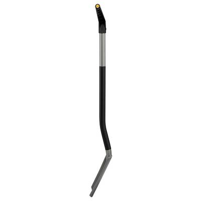 Un long embout d'aspirateur incurvé avec une poignée noire et un tube d'aspiration gris. Il est adapté pour nettoyer des endroits difficiles d'accès.