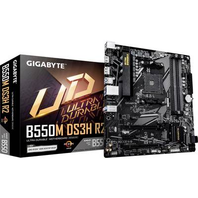 Gigabyte B550M Carte mère Socket (PC) AMD AM4 Facteur de forme (détails) Micro-ATX Chipset de la carte mère AMD® B550-0