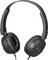 Casque audio noir avec écouteurs surdimensionnés et coussinets rembourrés, doté d'un arceau réglable, idéal pour écouter de la musique et passer des appels audio.