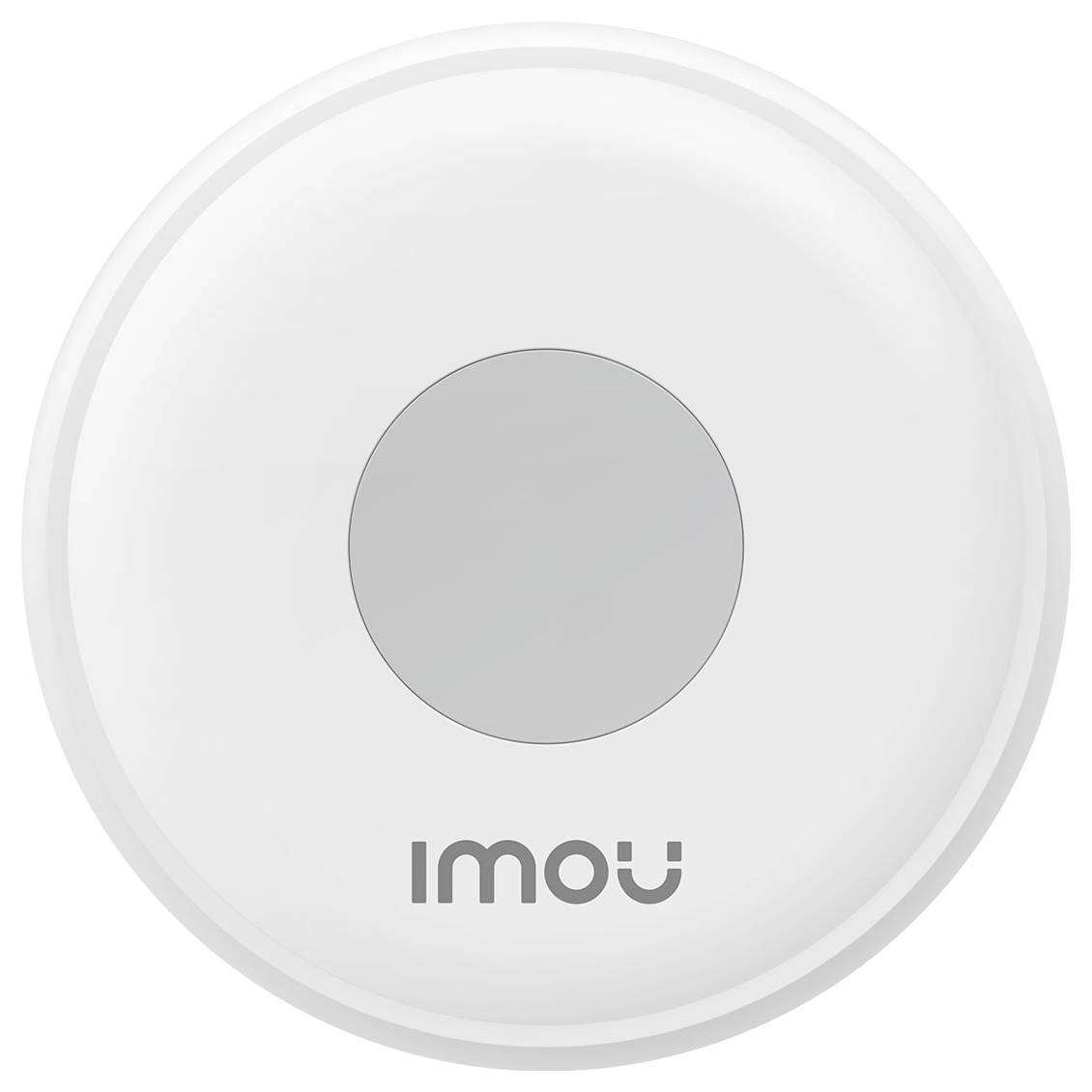 Capteur blanc rond avec un centre gris et le logo 'IMOU' en bas.
