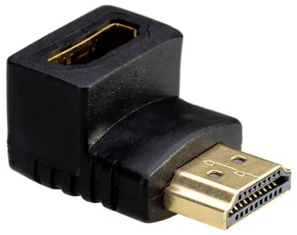 Akyga AK-AD-01 HDMI Adaptateur [1x HDMI mâle - 1x HDMI mâle] noir contacts dorés 30 mm