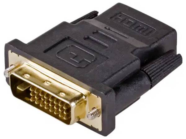 Akyga AK-AD-41 HDMI Adaptateur [1x HDMI femelle - 1x DVI mâle 24+5 pôles] noir contacts dorés