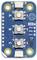 Un module électronique bleu avec trois capteurs carrés, étiquetés 'A', 'B', 'C'. Connexions : GND, 3V3, SDA, SCL.