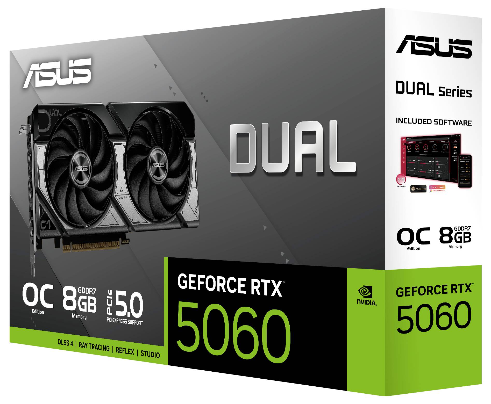 Asus Carte graphique Nvidia GeForce RTX 5060 GeForce RTX 5060 8 GB GDDR7 RAM PCIe x8 HDMI™, DisplayPort overclockée, mod-14