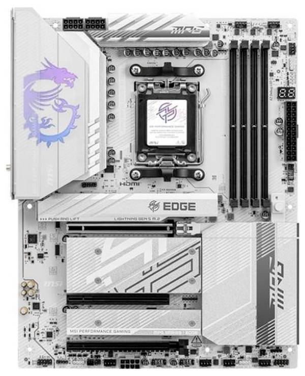 MSI MPG B850I EDGE TI WIFI AM5 ITX MB Carte mère Socket (PC) AMD® AM5 Facteur de forme (détails) ITX Chipset de la carte mère AMD® B850