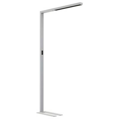 Lampadaire au design moderne avec cadre rectangulaire élancé et bande LED en haut. Idéal pour les bureaux ou les espaces de vie.