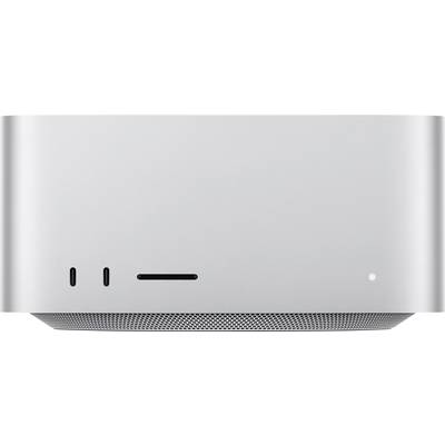 Appareil argenté au design épuré, doté d'une petite fente horizontale noire et de deux ouvertures verticales dans le coin inférieur gauche.