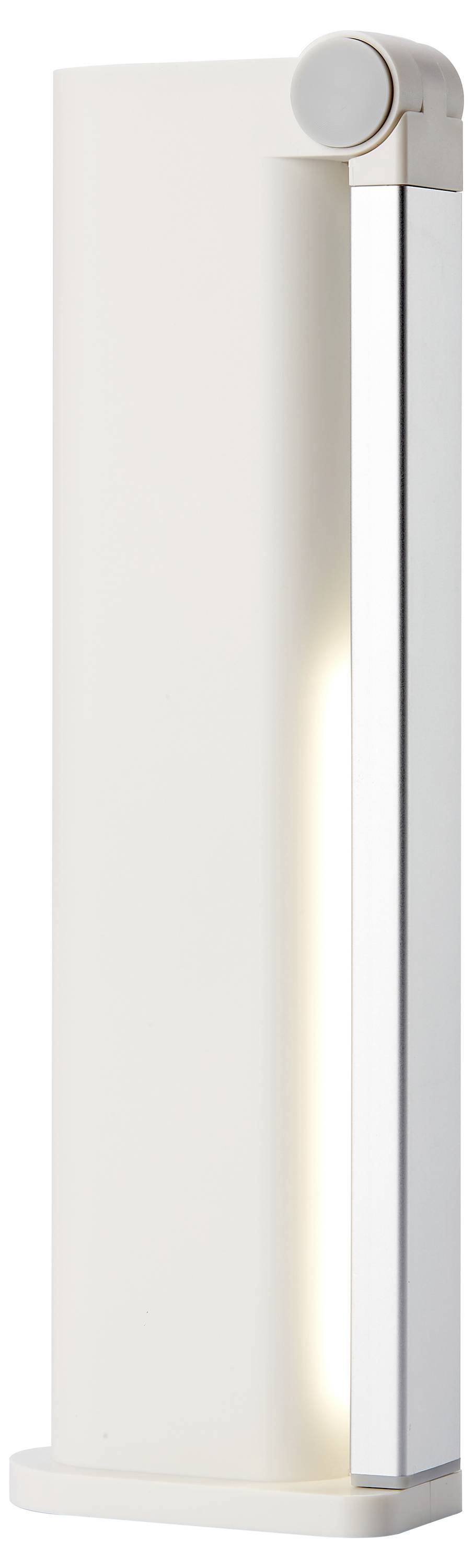 Purificateur d'air blanc, étroit et rectangulaire sans boutons ni indicateurs visibles, adapté aux intérieurs modernes.