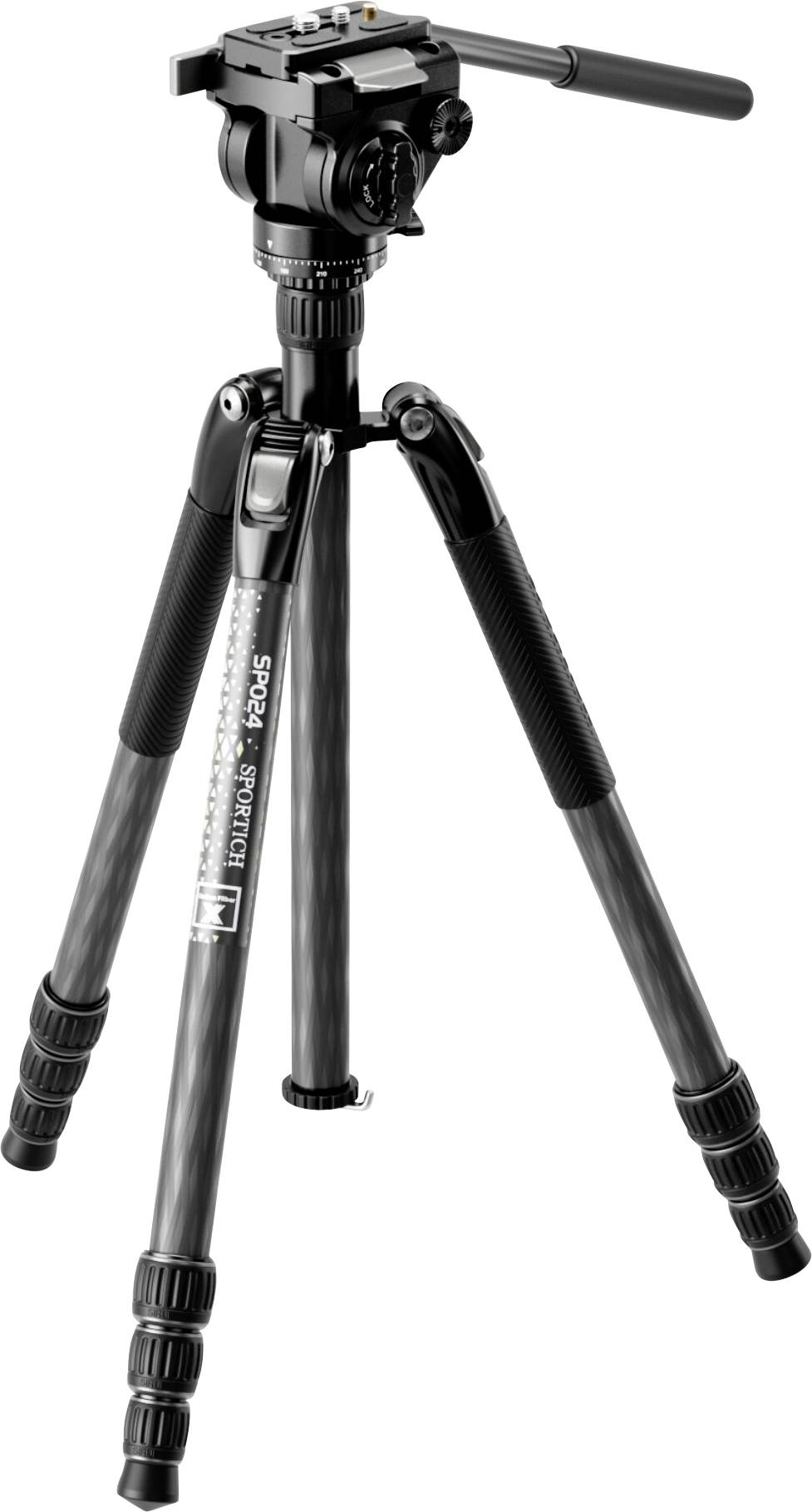 SIRUI Europe Sirui Sportich SP024 + B5X Carbon Trépied 1/4 pouce Hauteur de travail=31 - 159 cm carbone housse incluse-0