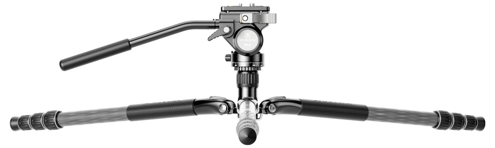 SIRUI Europe Sirui Sportich SP024 + B5X Carbon Trépied 1/4 pouce Hauteur de travail=31 - 159 cm carbone housse incluse-2