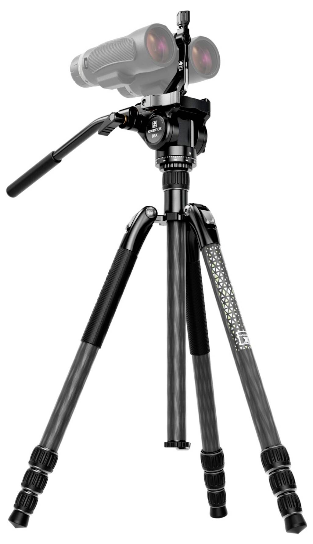 SIRUI Europe Sirui Sportich SP024 + B5X Carbon Trépied 1/4 pouce Hauteur de travail=31 - 159 cm carbone housse incluse-5