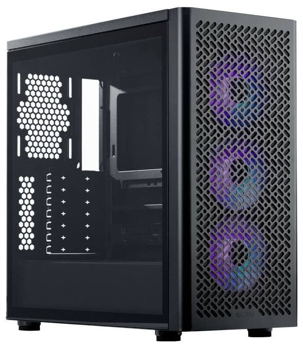 Cooler Master Elite 502, Midi Tower, PC, Noir, ATX, EATX, ITX, micro ATX, Acier, Gaming-0