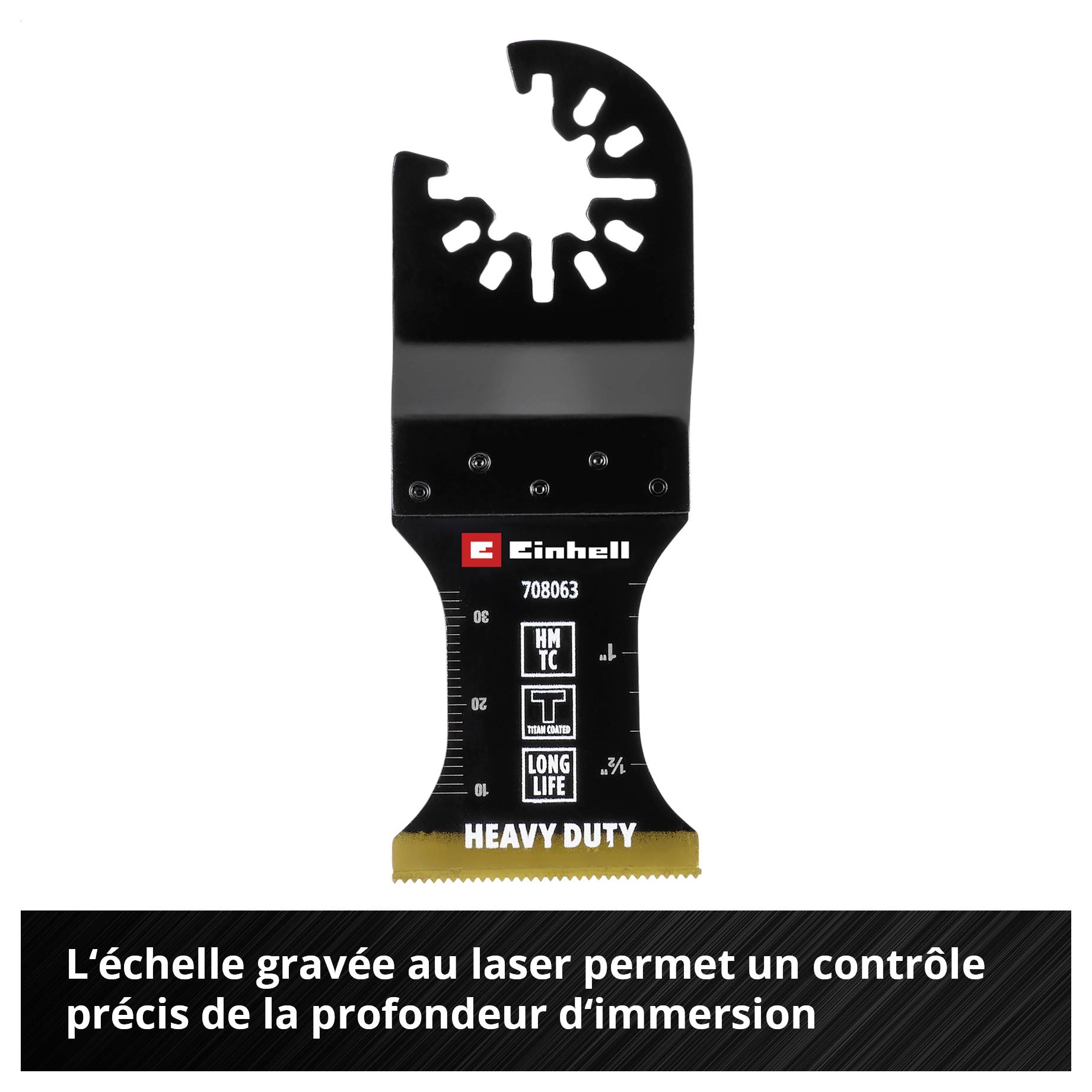 Ensemble d'outils rouge avec différentes lames de scie, étiquetées avec les diamètres et les quantités. Contient des lames circulaires et triangulaires.