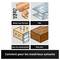'Le diagramme montre les matériaux : métaux non ferreux, tôle, bois de construction, bois dur. Convient pour les matériaux suivants.'