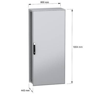 Schneider Electric PanelSeT SFN NSYSFN18840P Armoire sur pied 800 x 1800 x 400 acier argent 1 pc(s)-10