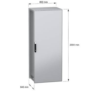 Schneider Electric PanelSeT SFN NSYSFN20860 Armoire sur pied 800 x 2000 x 600 acier argent 1 pc(s)-10