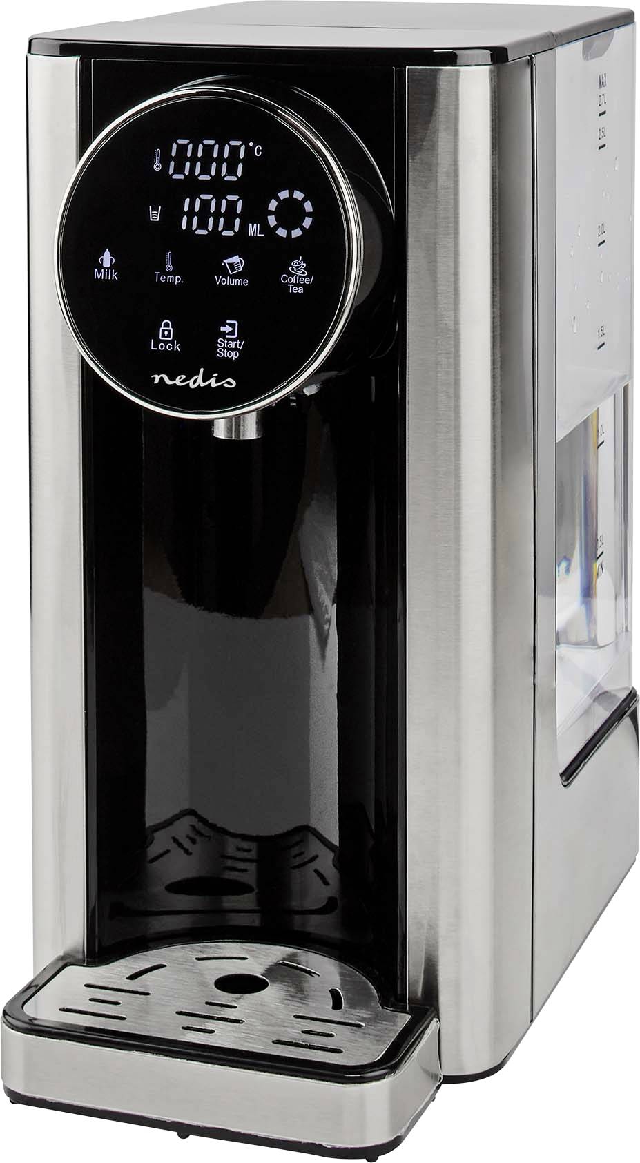 Nedis KAWD310FBK Distributeur d'eau chaude protection contre la surchauffe aluminium, noir Contenance: 2.7 l-0