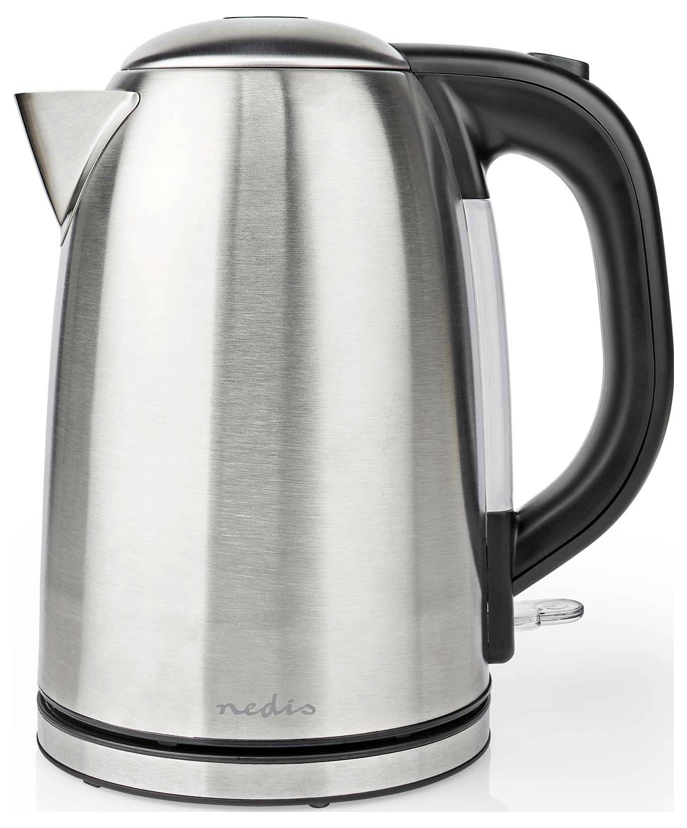 Nedis KAWK350EAL Bouilloire argent, noir Contenance: 1.7 l-1