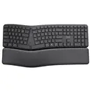 Trust Keyra ERGO Wireless Multi Keyboard DE Bluetooth, sans fil Clavier ergonomique allemand, QWERTZ noir