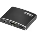 SpeaKa Professional SP-HDMIS-200 Répartiteur HDMI boîtier en aluminium, compatible avec l'ultra HD 3840 x 2160 pixels no