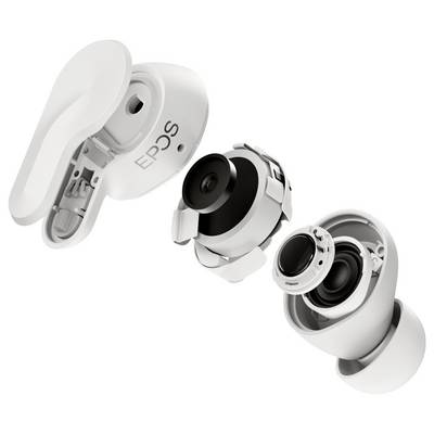 EPOS ADAPT E1 Oreillette sans fil, Bluetooth Stereo blanc Noise Cancelling, Suppression du bruit du microphone micro-cas-1