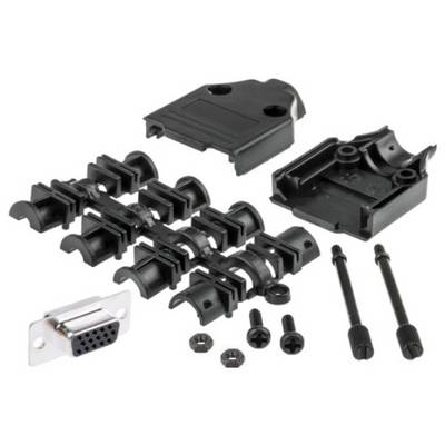 MH Connectors MHDTPPK9HD15FSK Kit embase SUB-D femelle 180 ° Nombre de pôles: 9 fût à souder 1 pc(s)-0