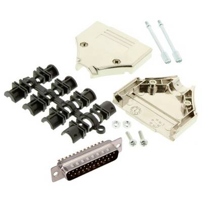 MH Connectors MHDTPK25-DM25P-K Kit embase SUB-D mâle 180 ° Nombre de pôles: 25 fût à souder 1 pc(s)-0
