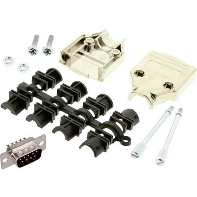 MH Connectors MHDTPK9-DM9P-K Kit embase SUB-D mâle 180 ° Nombre de pôles: 9 fût à souder 1 pc(s)-0