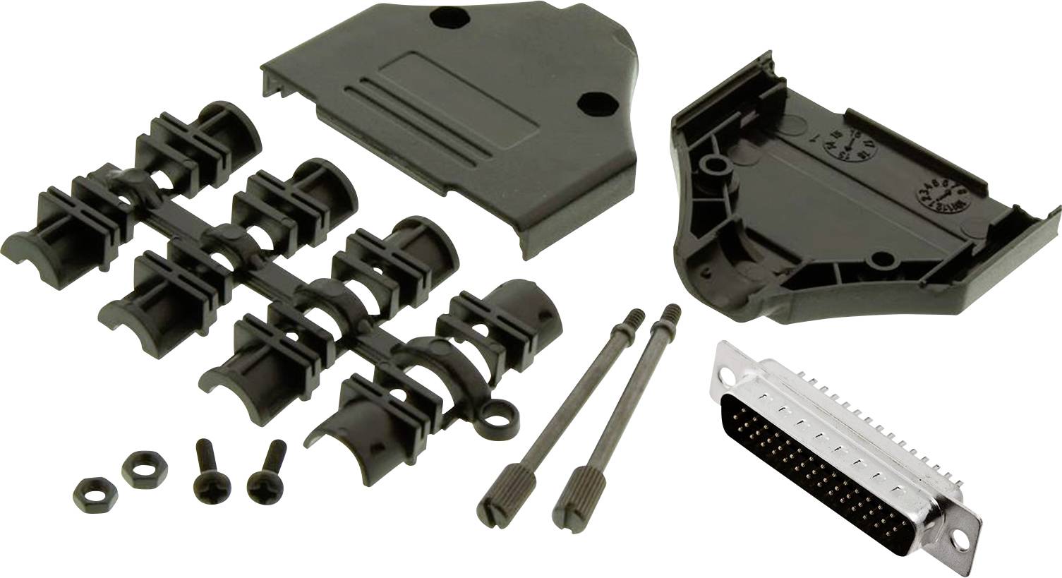 MH Connectors MHDTPPK25HD44MSK Kit embase SUB-D mâle 180 ° Nombre de pôles: 25 fût à souder 1 pc(s)
