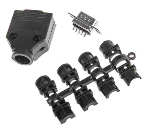 MH Connectors MHDTPPK9-DB9P-K Kit embase SUB-D mâle 180 ° Nombre de pôles: 9 fût à souder 1 pc(s)