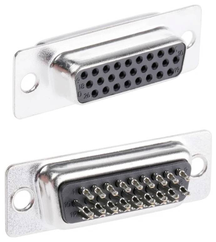 MH Connectors MHHDS26-F-N-B-S Connecteur SUB-D 180 ° Nombre de pôles: 26 pour circuits imprimés 1 pc(s)-0
