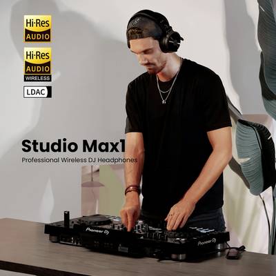 OneOdio Studio Max 1 Casque supra-auriculaire Bluetooth, filaire, sans fil noir Audio haute résolution coques pivotantes-5