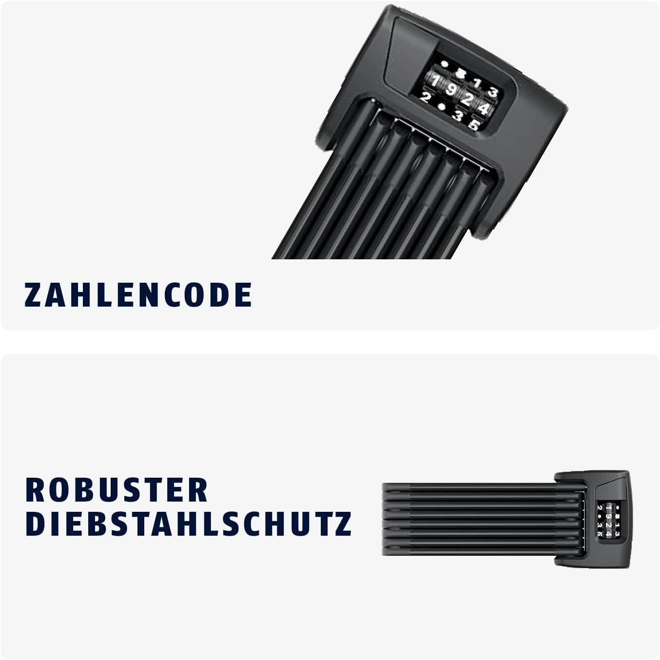 ABUS 6000C/120 Antivol pliant noir fermeture à combinaison-5