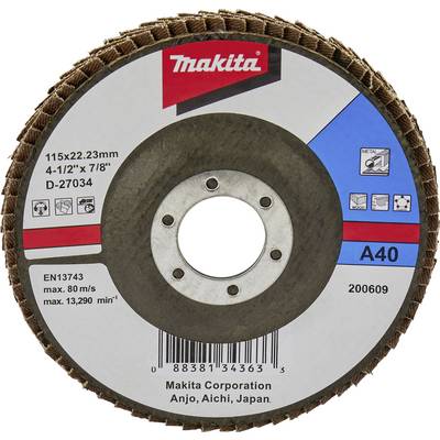Makita D-27034 Disque à surfacer à lamelles Diamètre 115 mm Grain=40 1 pc(s)-0