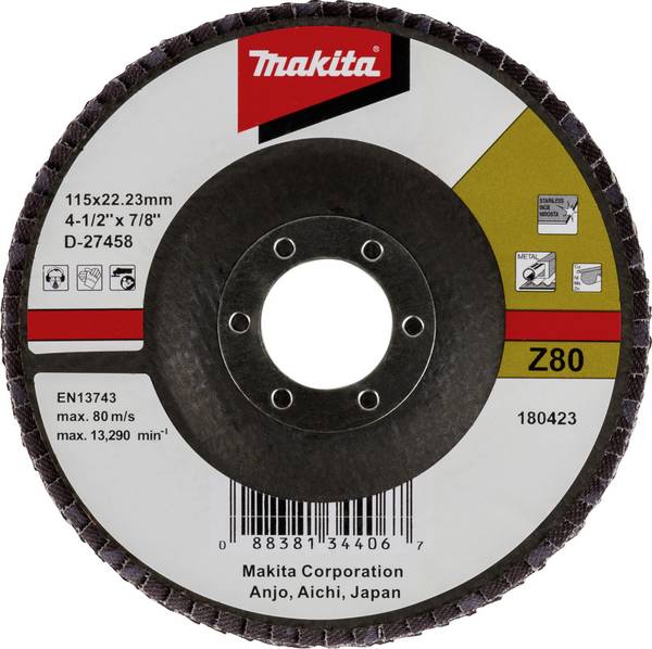 Makita D-27458 Disque à surfacer à lamelles Diamètre 115 mm Grain=80 1 pc(s)