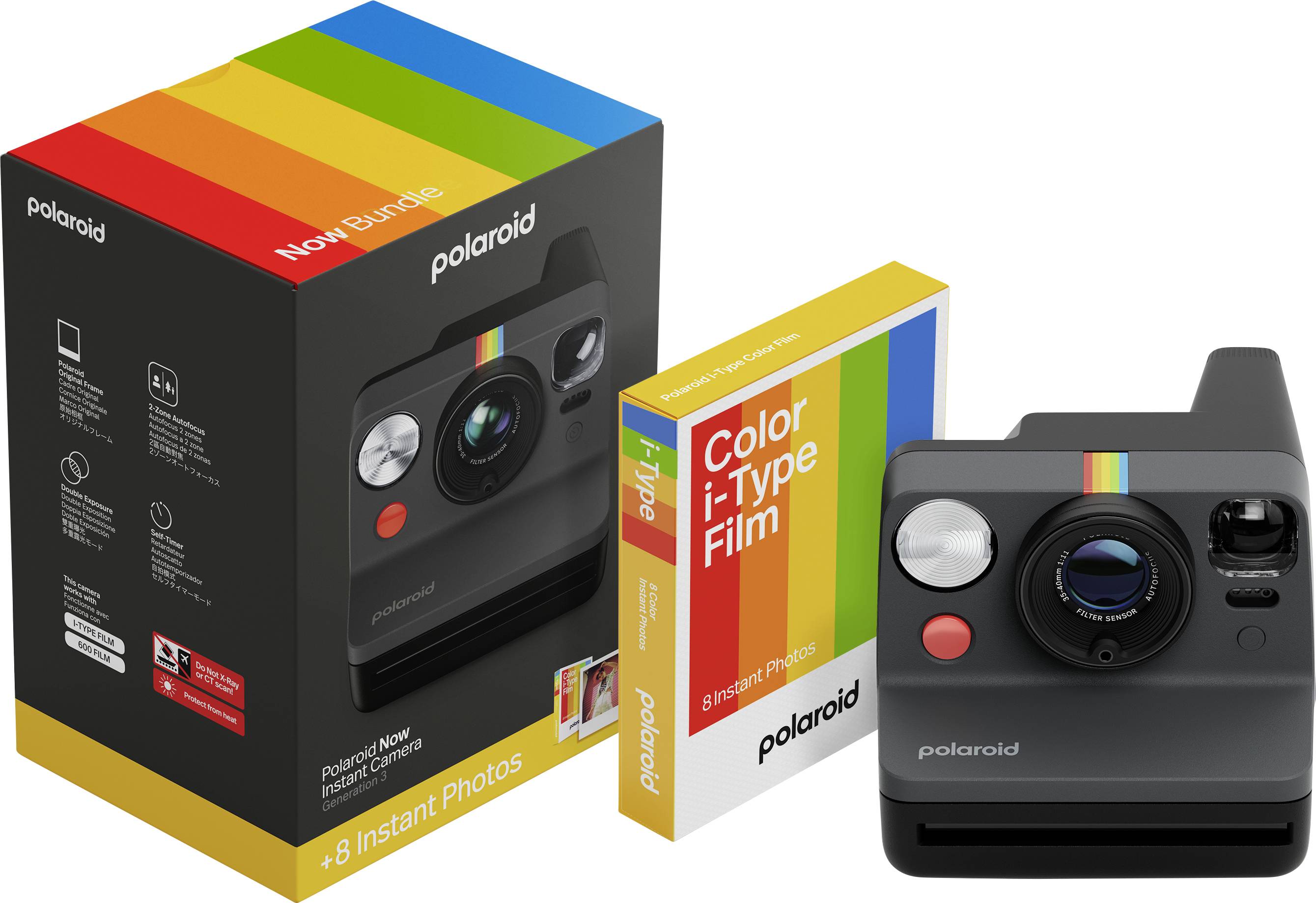 Polaroid Everything Box Now Gen3 Black Appareil photo à développement instantané noir avec flash intégré-0