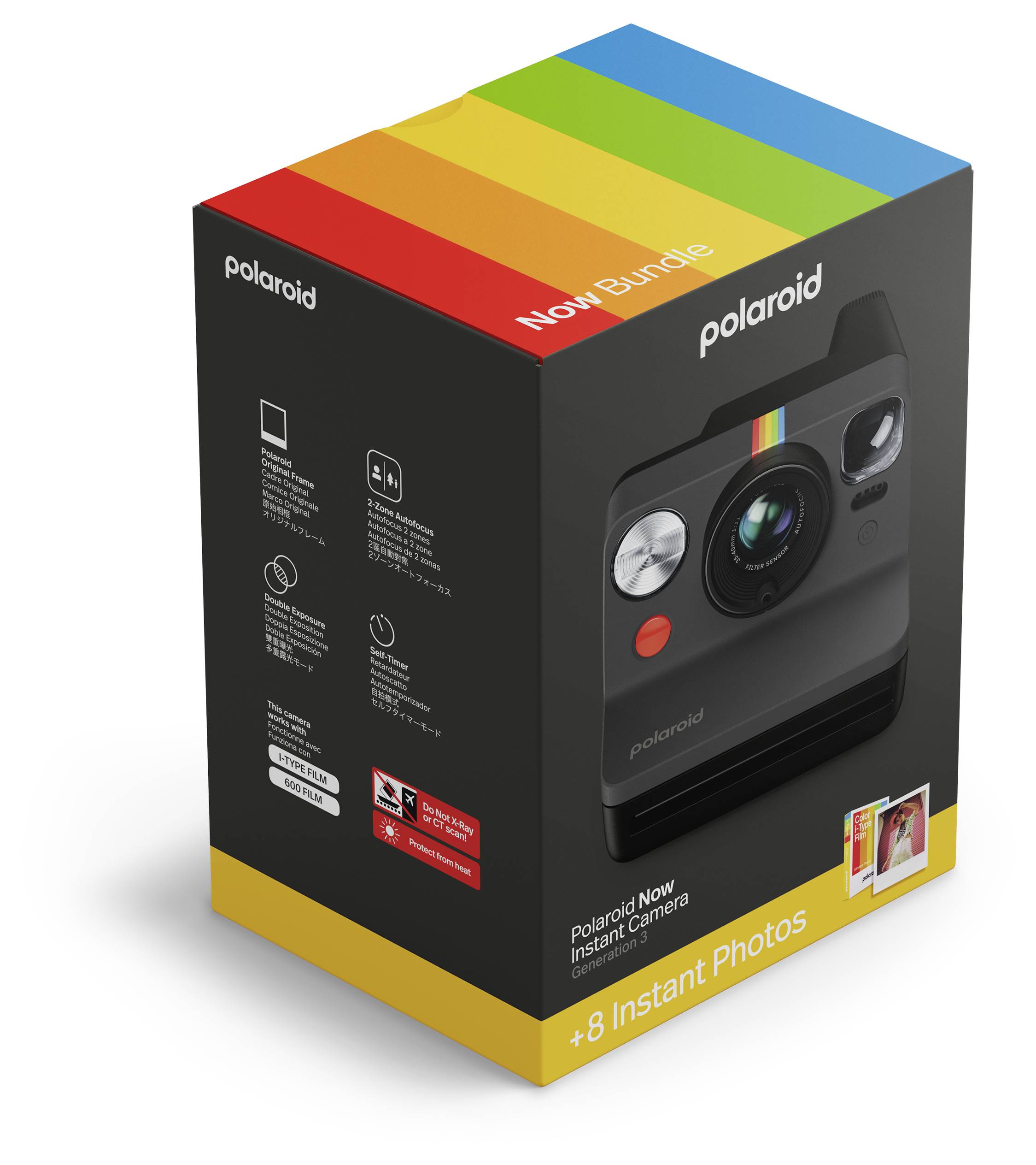 Polaroid Everything Box Now Gen3 Black Appareil photo à développement instantané noir avec flash intégré-1