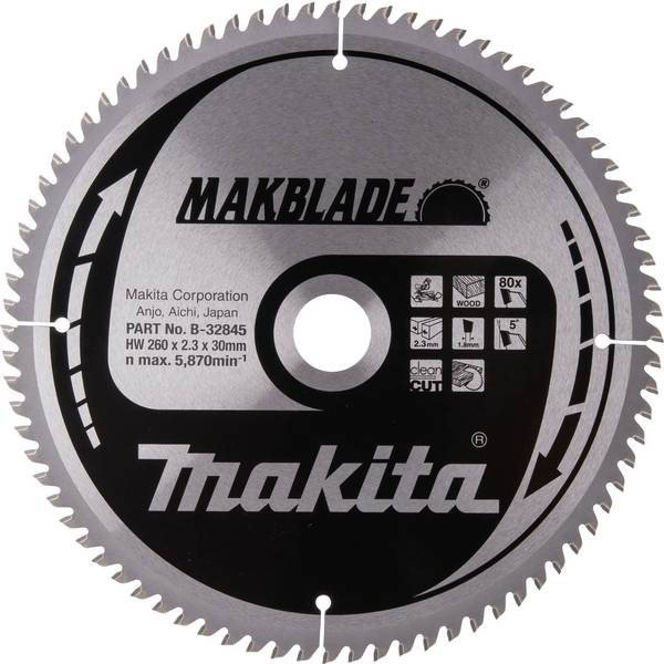 Makita  B-32845 Lame de scie circulaire 260 x 30 x 2.3 mm  1 pc(s)